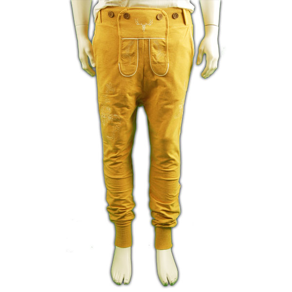 Steirerjogger lang Baggy Fit Herren Hose gelb 1