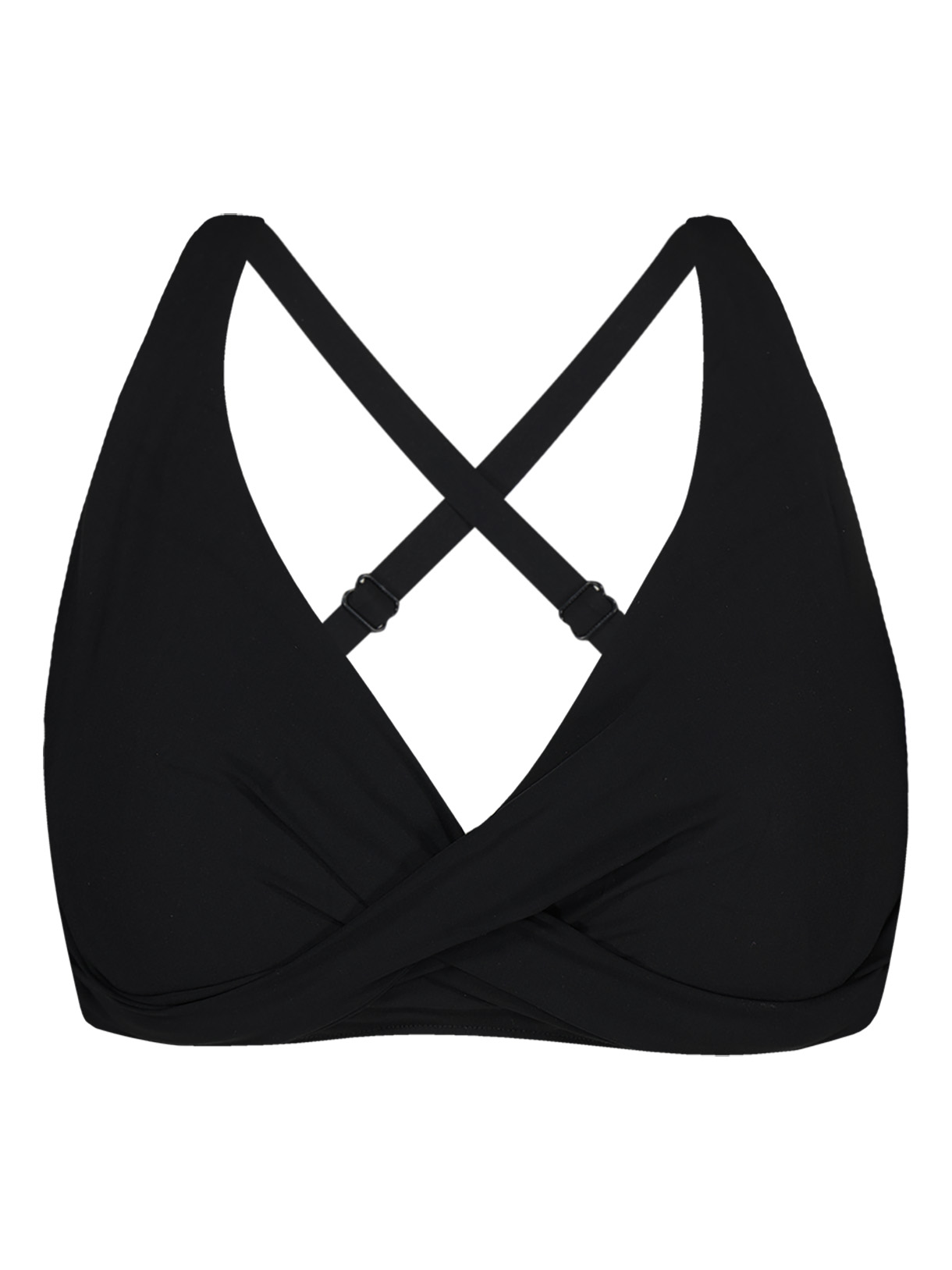 Solid Cross Halter Full Damen Bikini Top 1