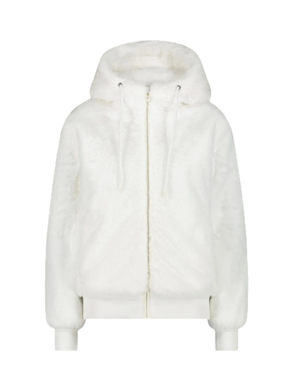 Damen Kunstpelz Jacke mit Kapuze 1