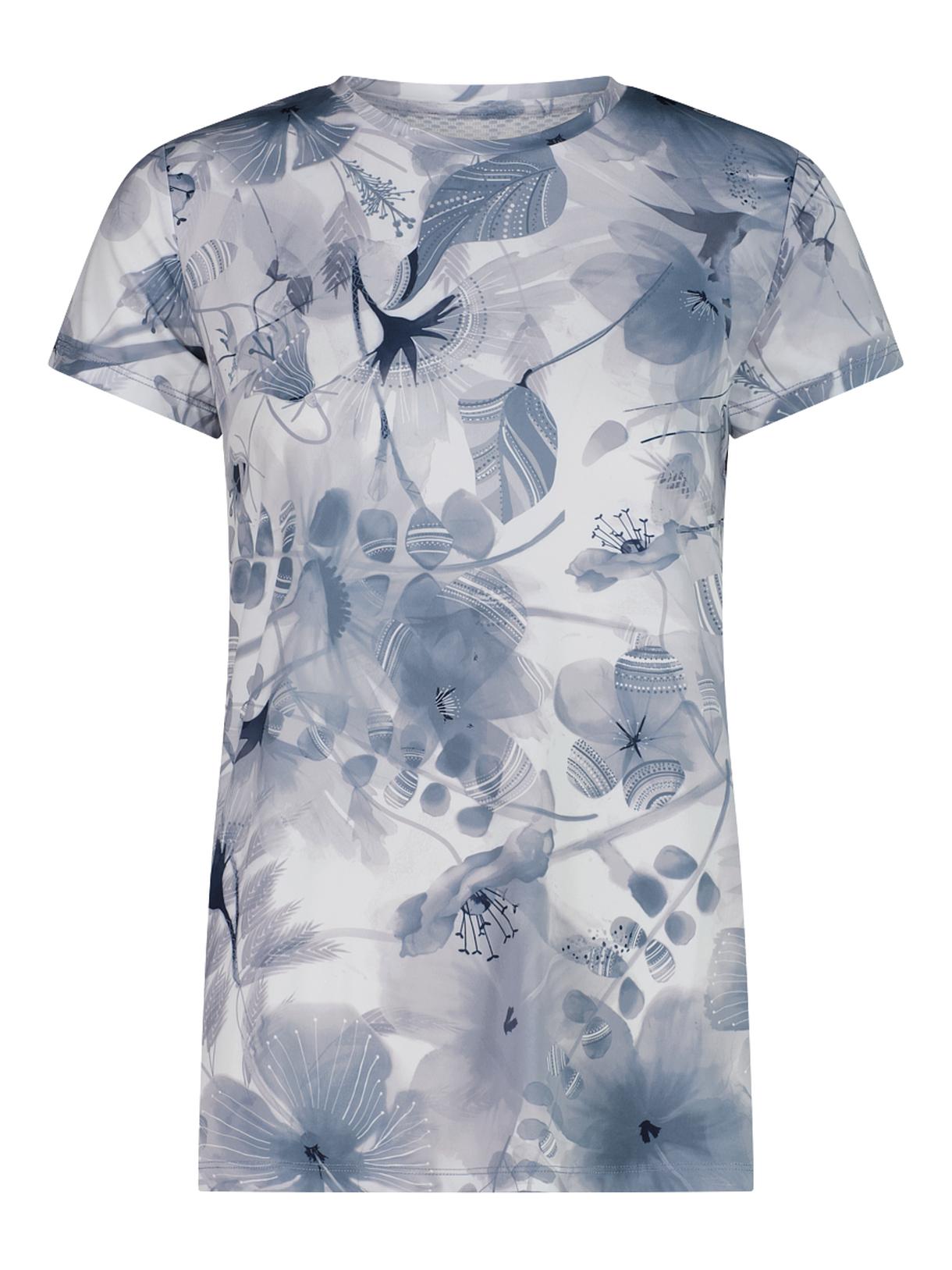 Damen Outdoor T-Shirt mit Blumenprint mit Dry Function 1