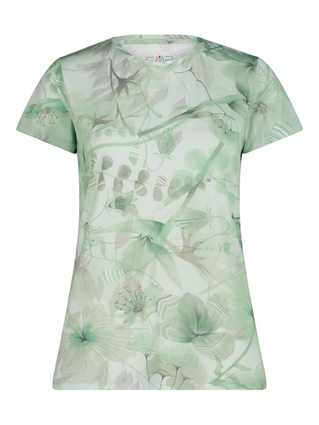 Damen Outdoor T-Shirt mit Blumenprint mit Dry Function 1
