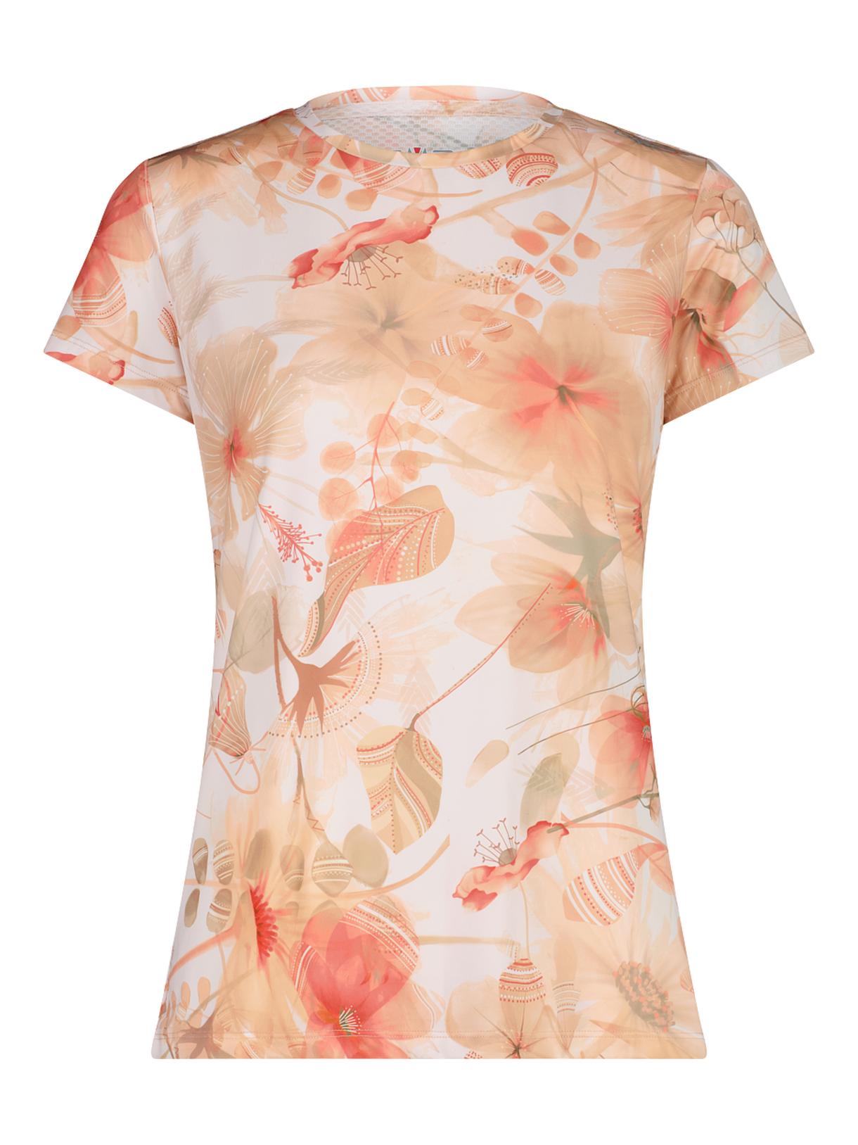 Damen Outdoor T-Shirt mit Blumenprint mit Dry Function 1