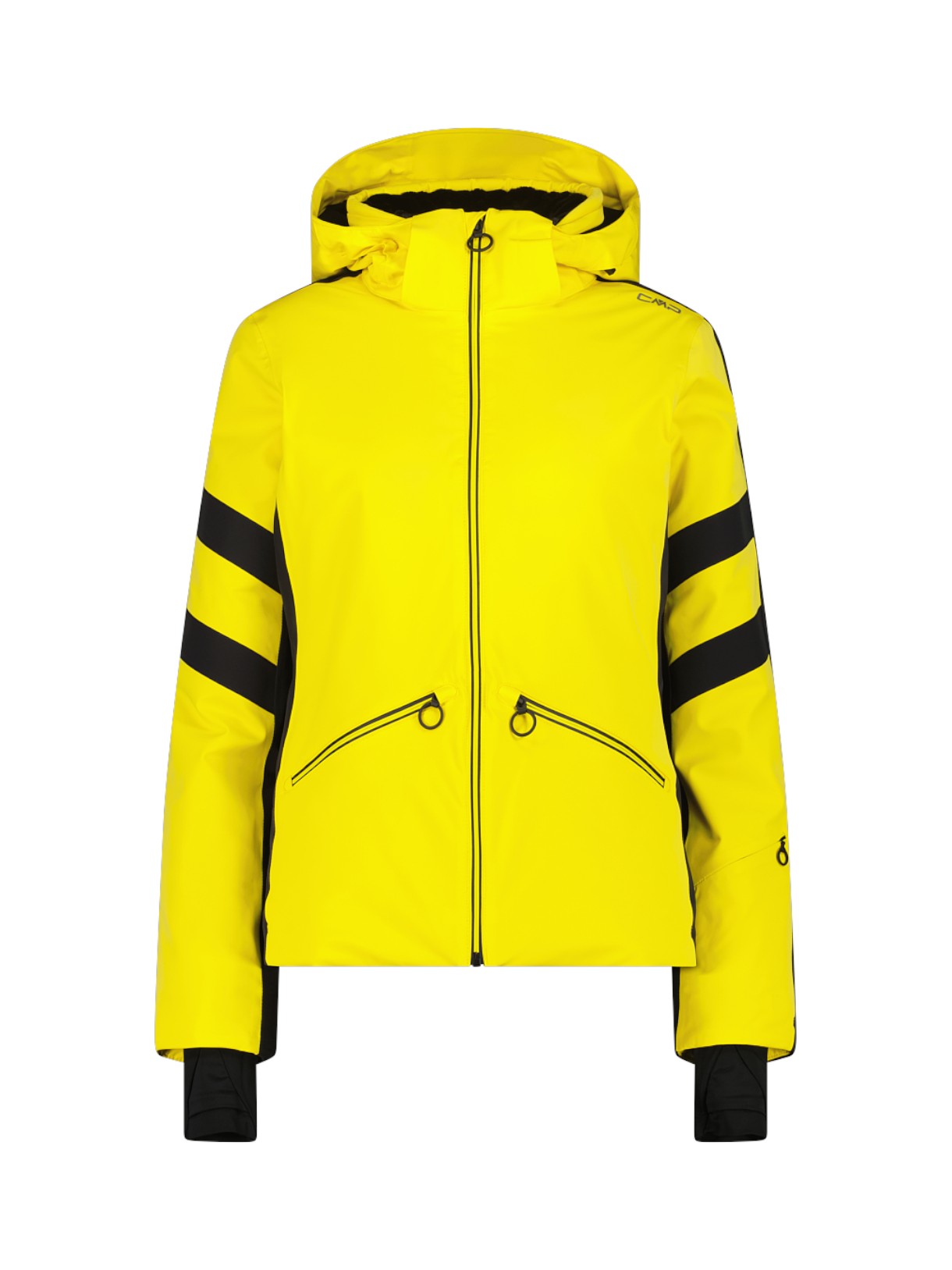 Damen Skijacke aus 4-Way-Stretch-Twill mit abnehmbarer Kapuze 1