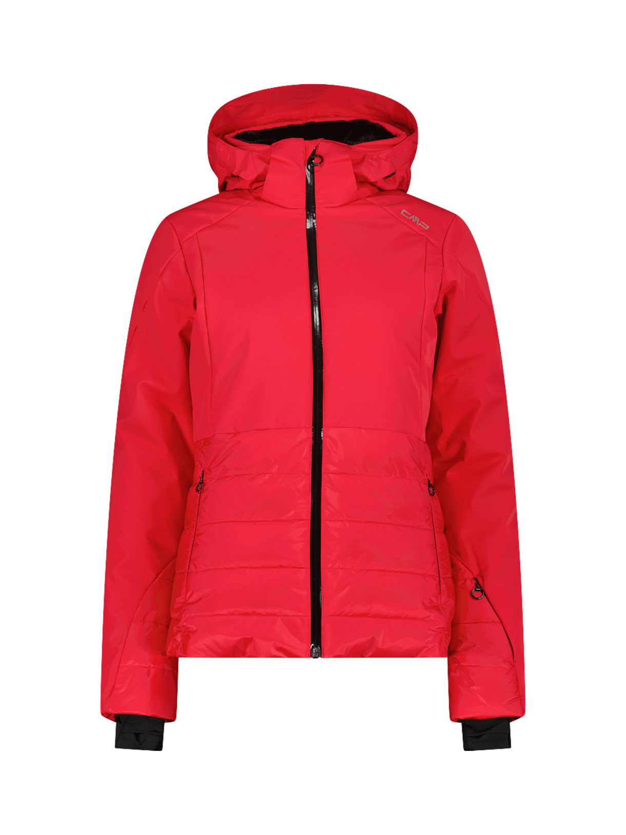 Damen Skijacke aus 4-Way-Stretch-Twill mit abnehmbarer Kapuze aus Kunstfell 1