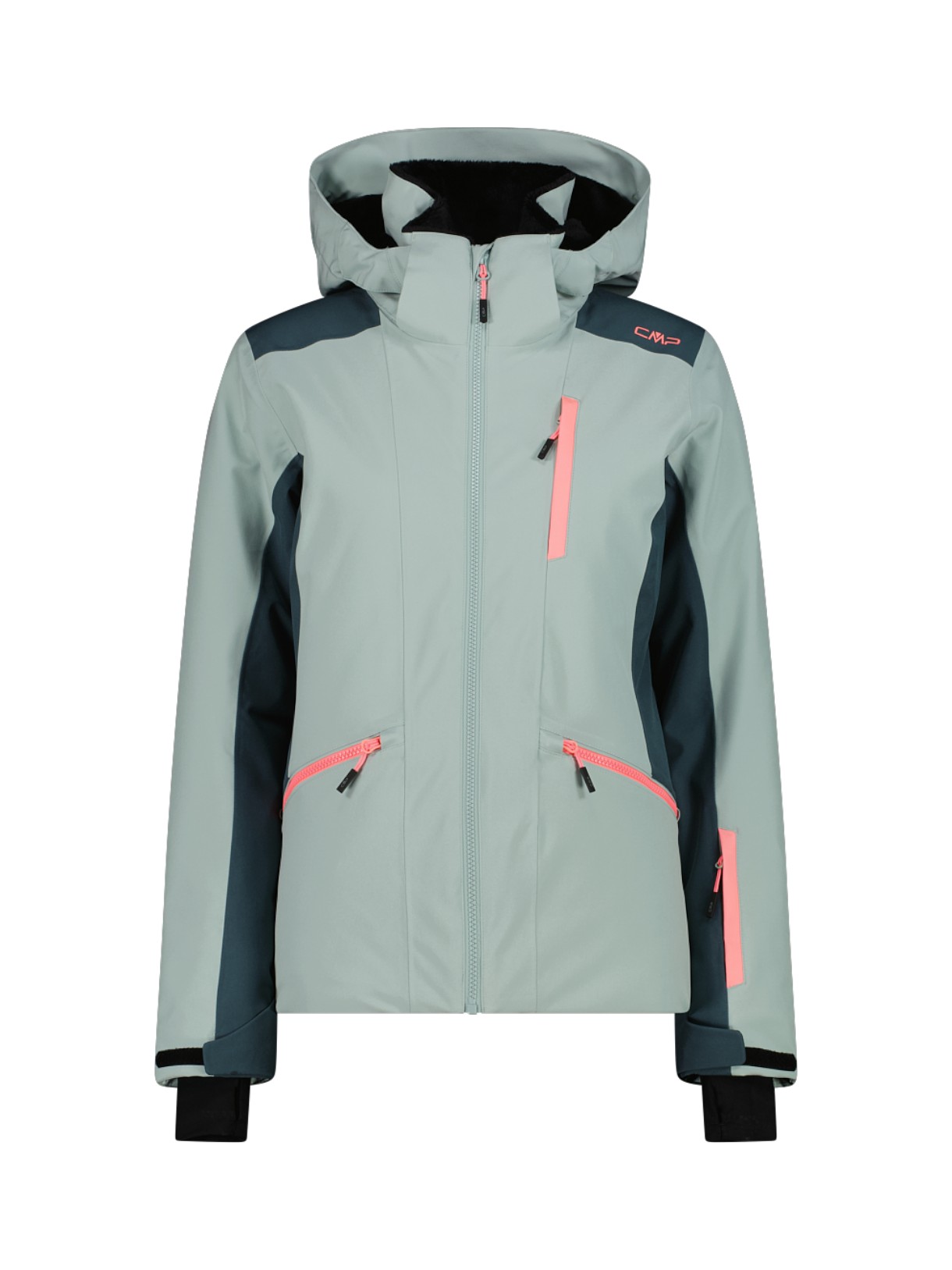 Damen Skijacke mit Feel Warm Flat und abnehmbarer Kapuze 1