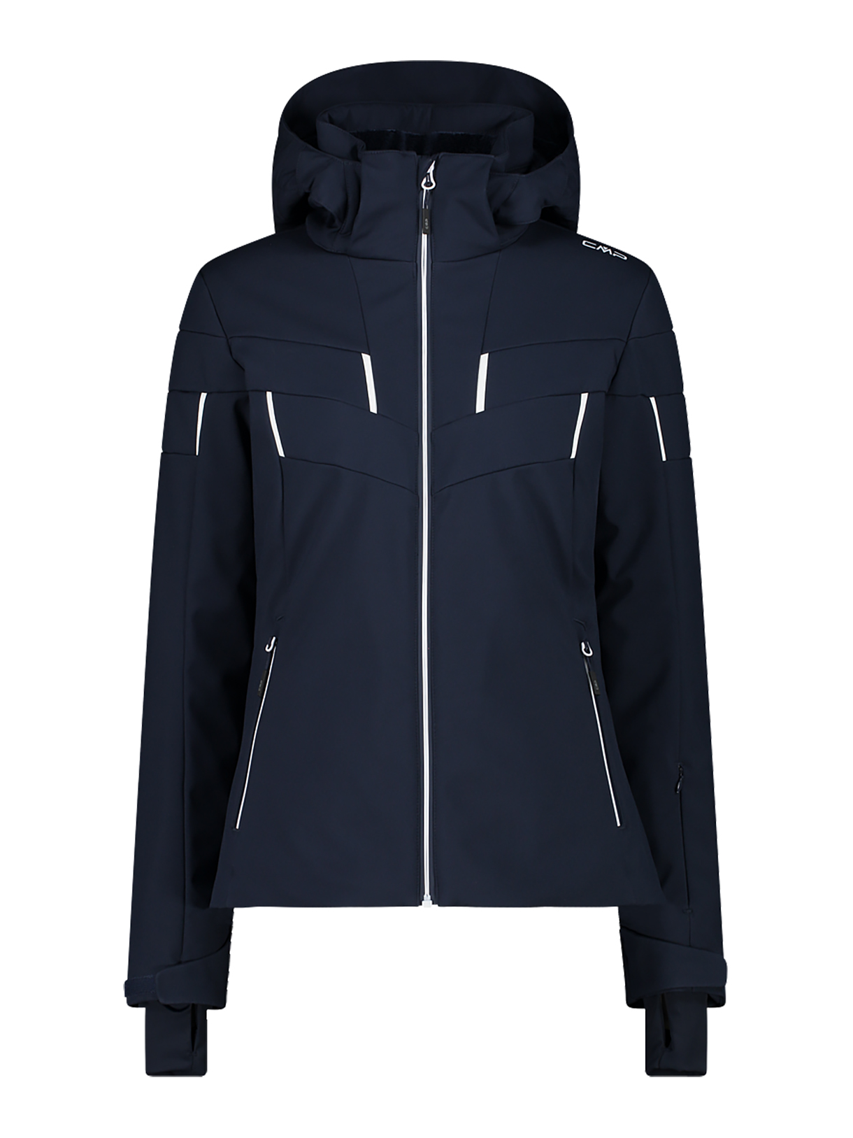 Damen Softshell Skijacke mit abnehmbarer Kapuze 1
