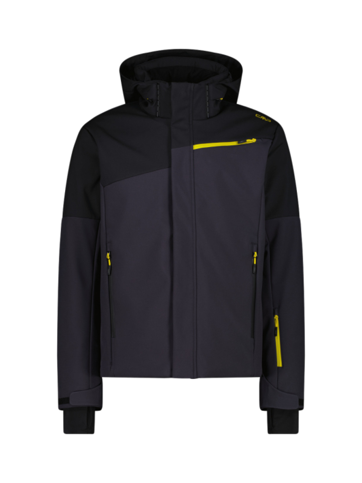 Herren Softshell Skijacke Clima-Protect mit abnehmbarer Kapuze 1