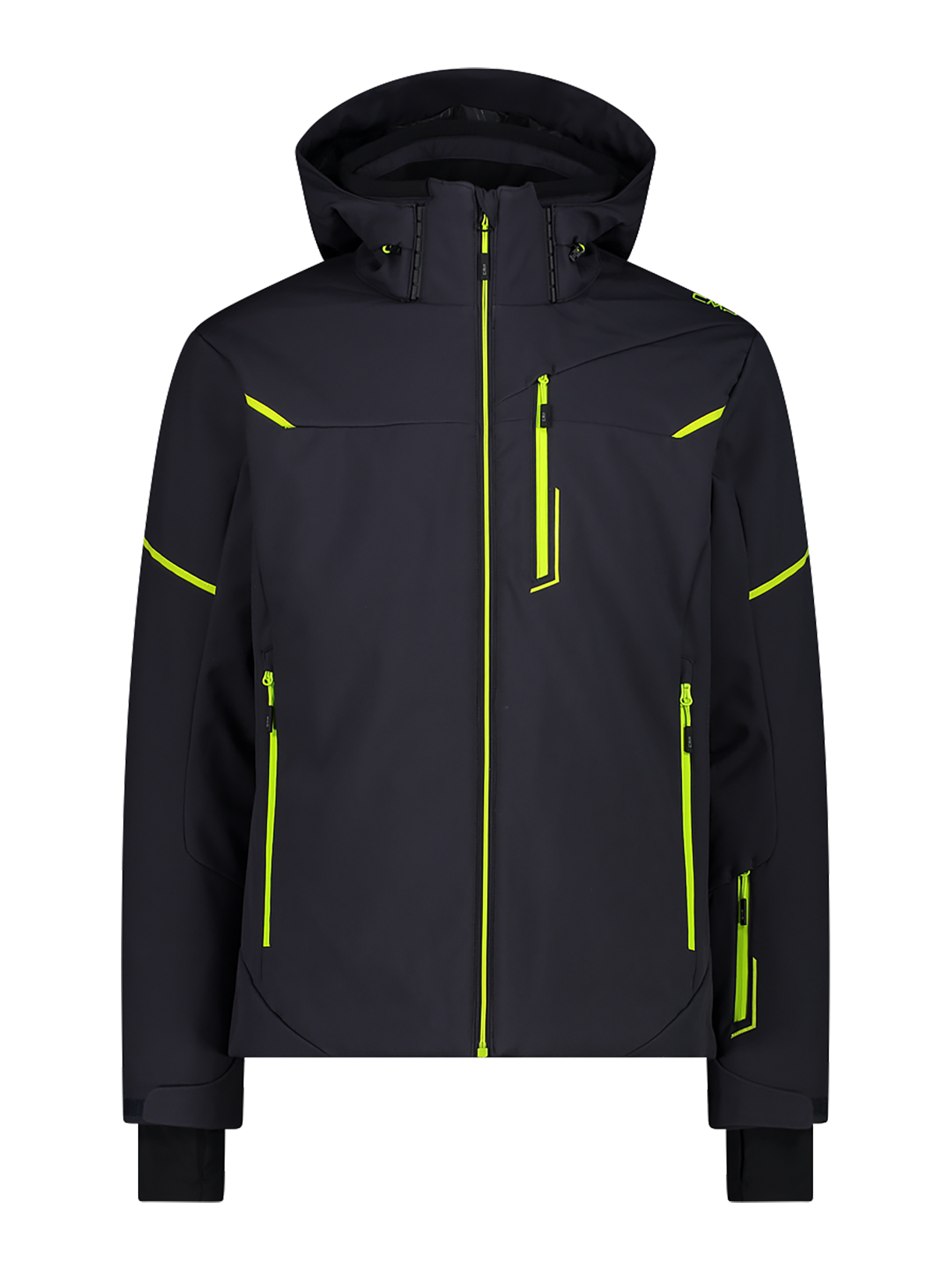 Herren Softshell Skijacke mit abnehmbarer Kapuze 1