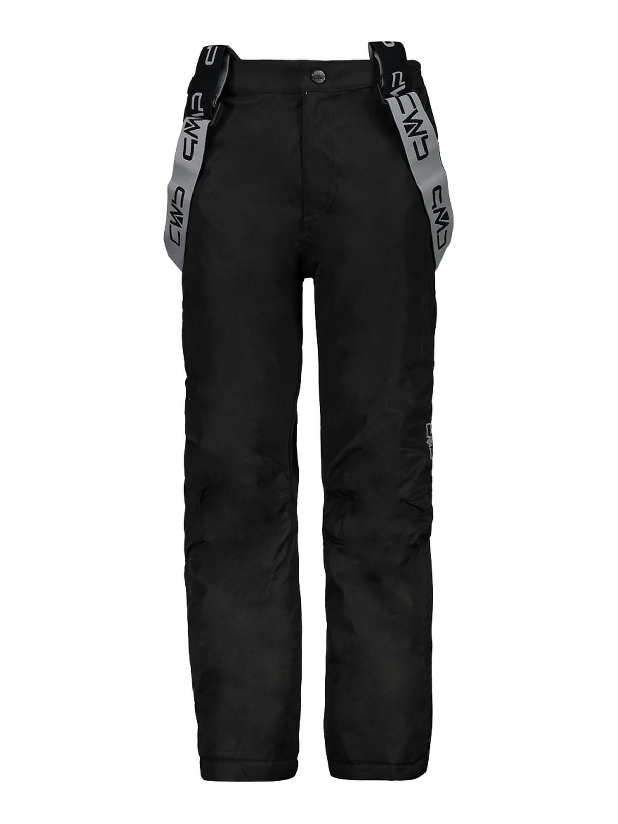 Kinder Skihose Clima Protect mit abnehmbaren Trägern schwarz 1