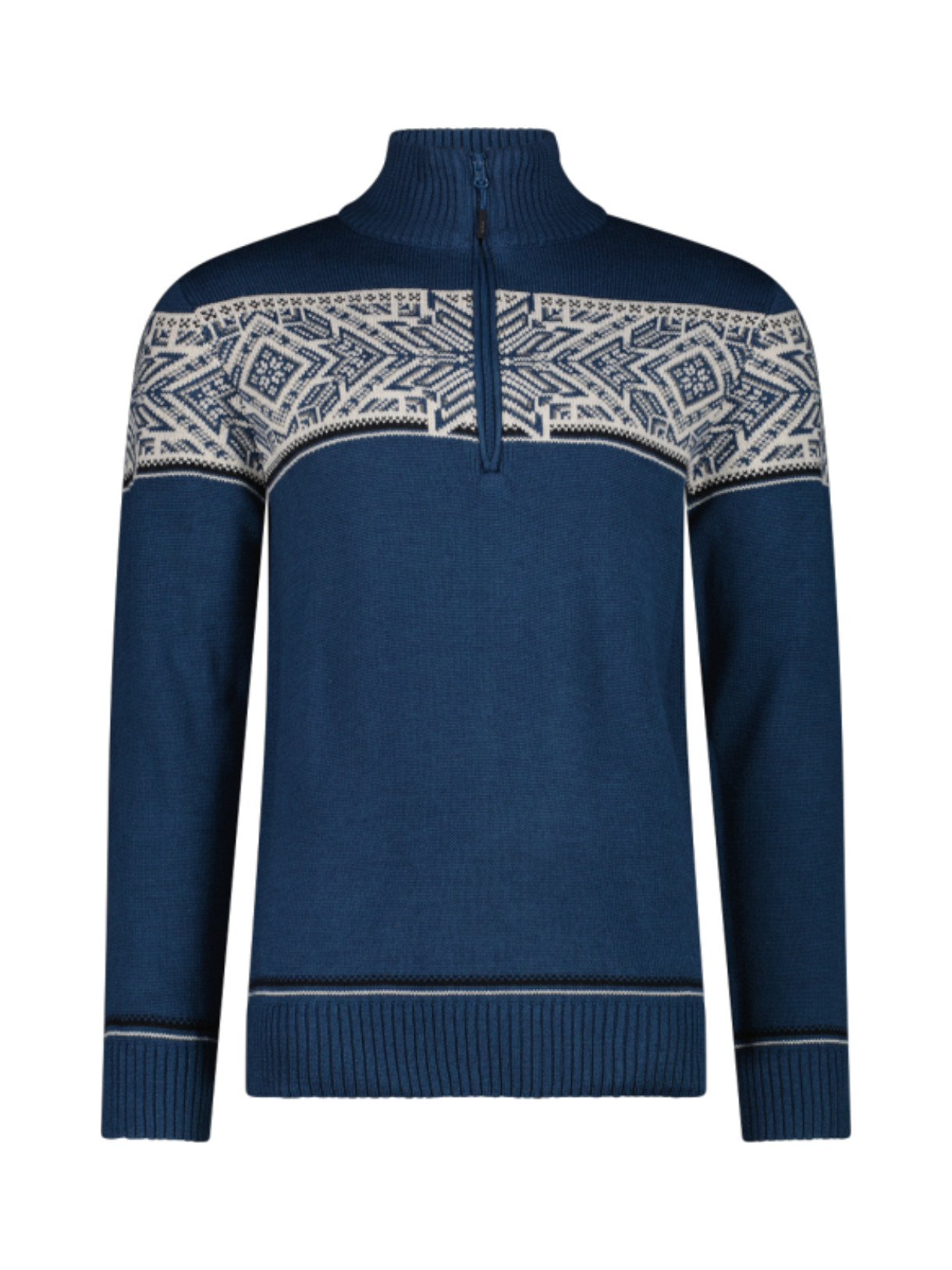 Knitted Herren Pullover Half Zip mit Wolle 1