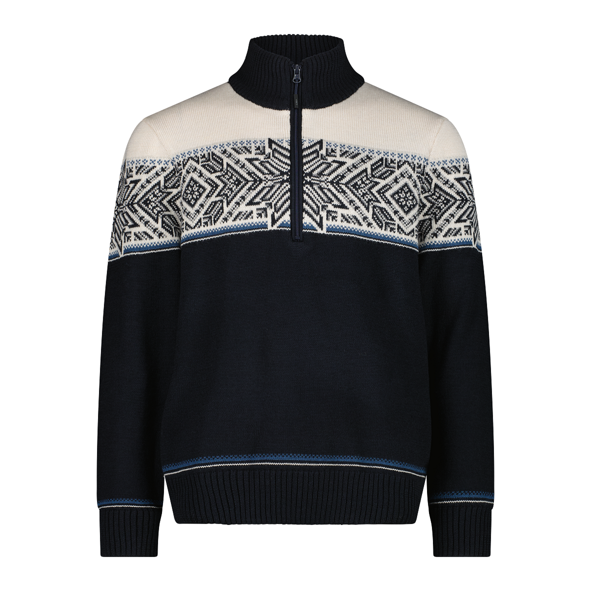 Knitted Herren Pullover half zip mit Wolle 1