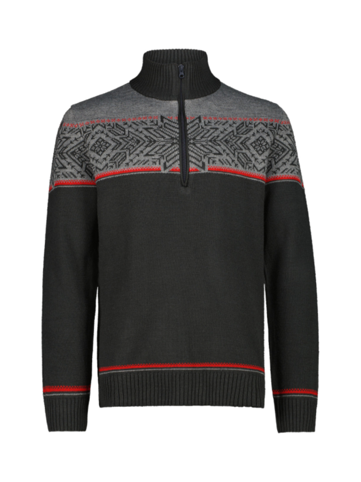 Knitted Herren Pullover half zip mit Wolle 1