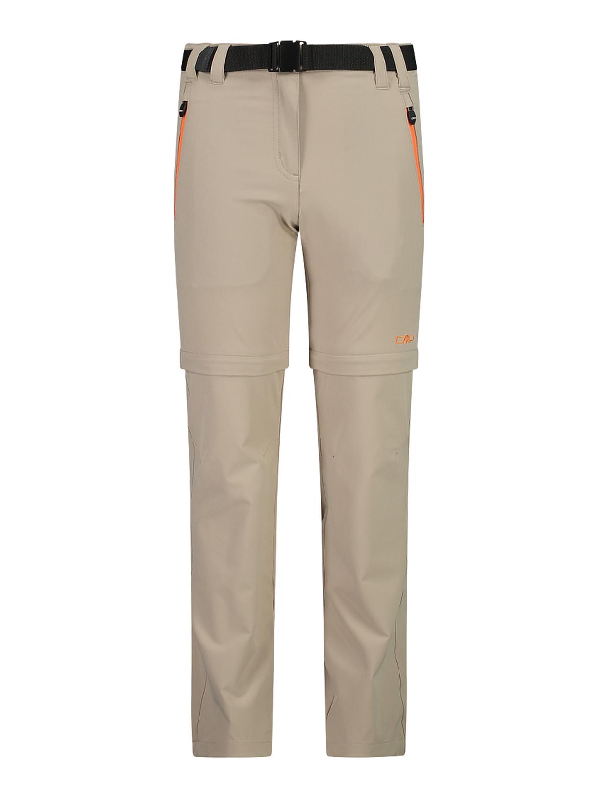 Mädchen Zip Off Stretch Hose mit Gürtel 1
