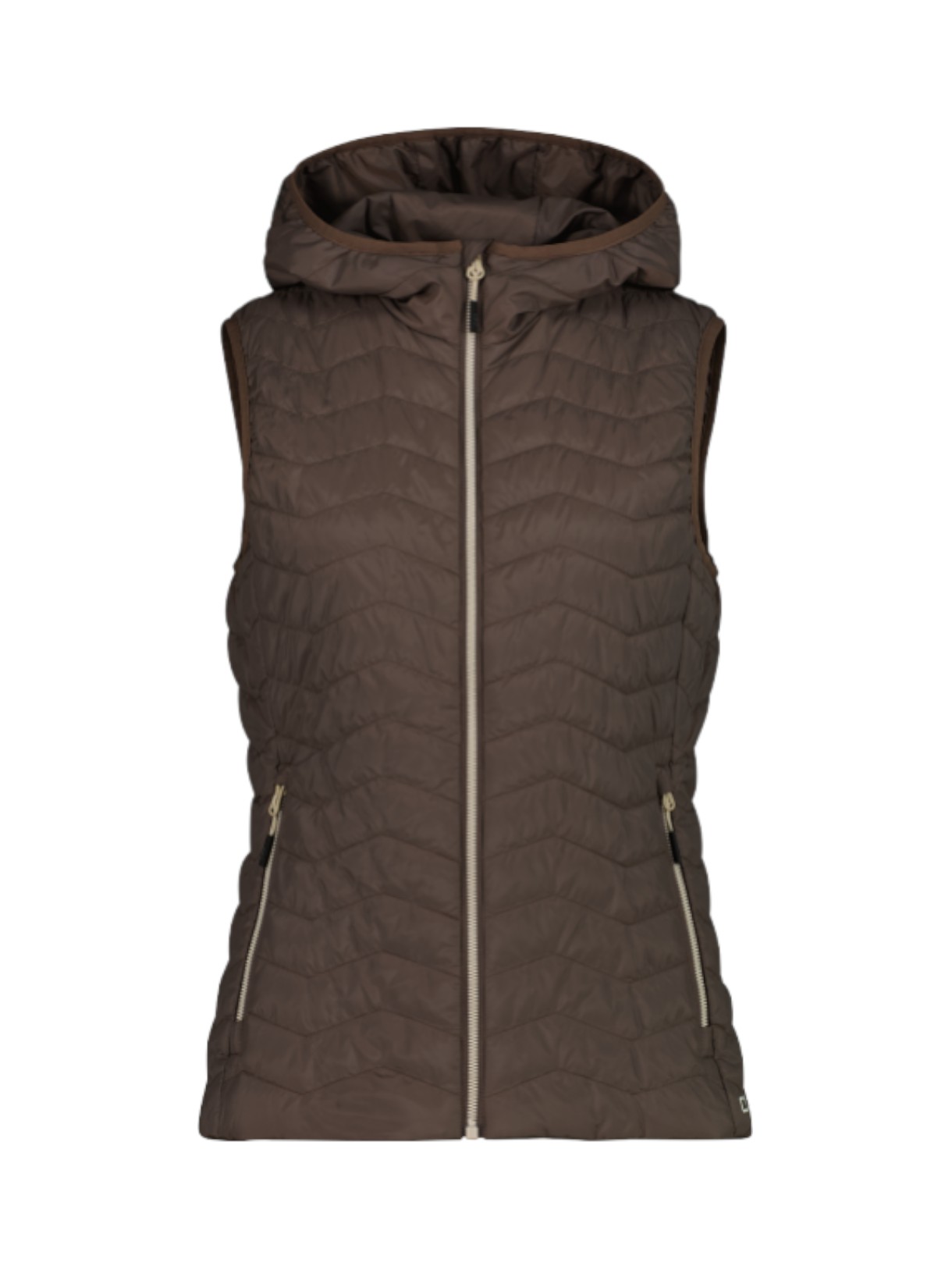 wasserabweisende Damen Weste mit Feel Warm Flat und Kapuze 1