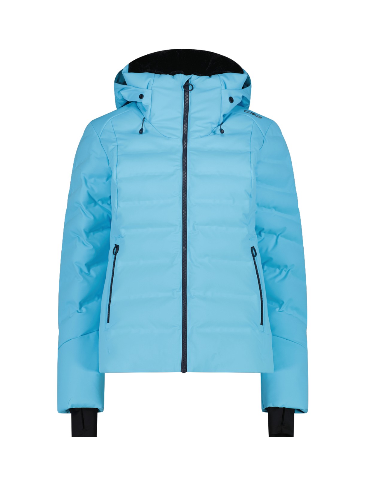 wattierte Damen Skijacke mit Clima Protect und Kapuze 1