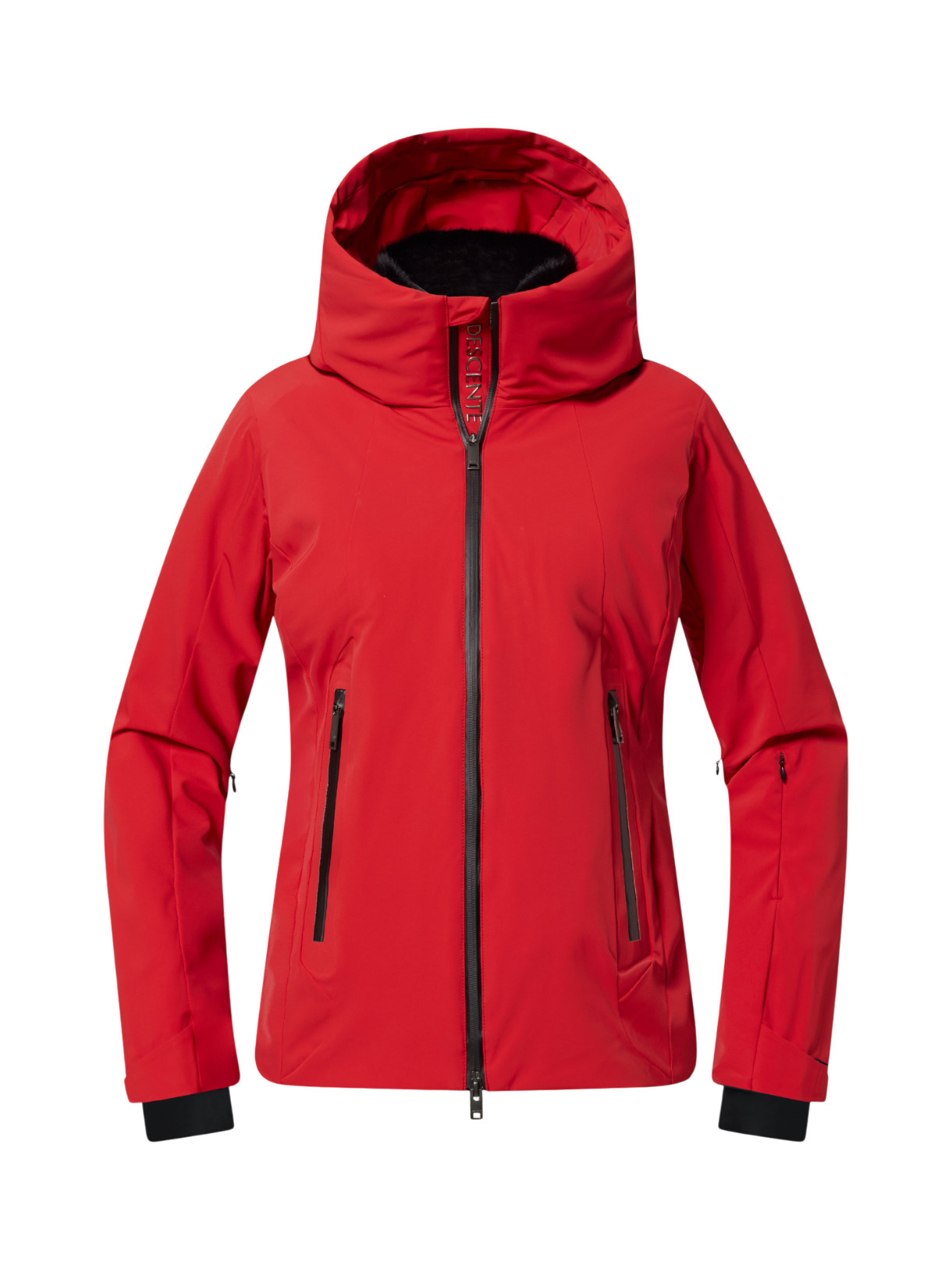 Alpine Damen Skijacke mit abnehmbaren Daunenpaketen und Kapuze 1