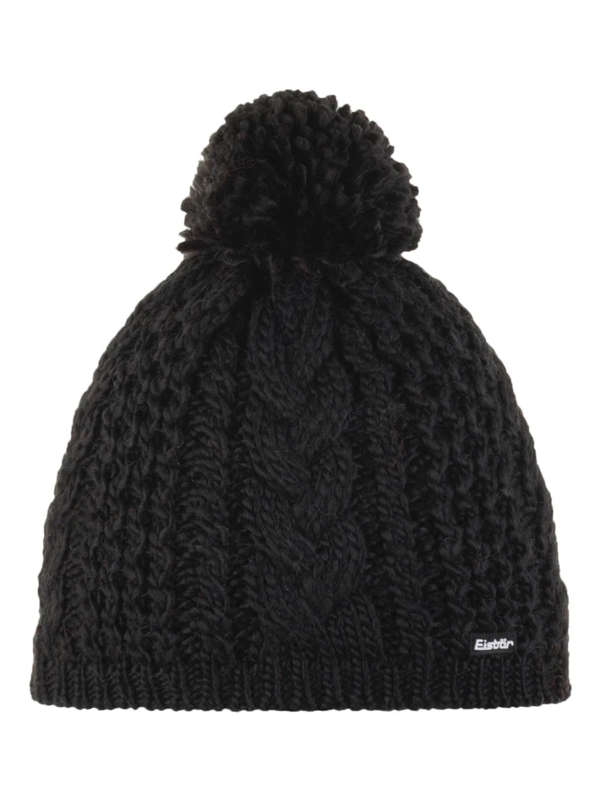 Afra Pompon Strick Mütze mit Zopfmuster und Bommel 1