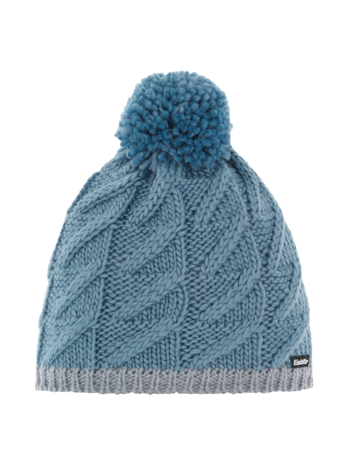 Asteria Pompon Mütze mit Strickmuster 1