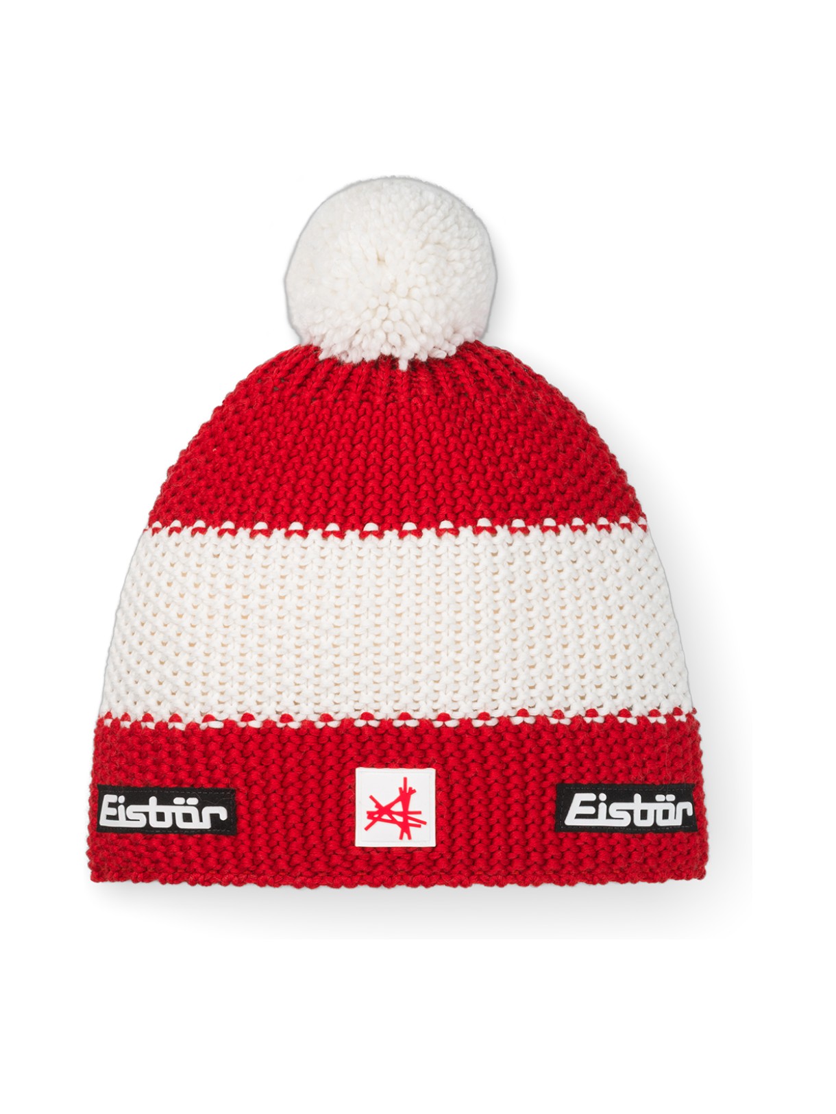 Star Pompon Fleece Mütze mit Ski Austria Print 1