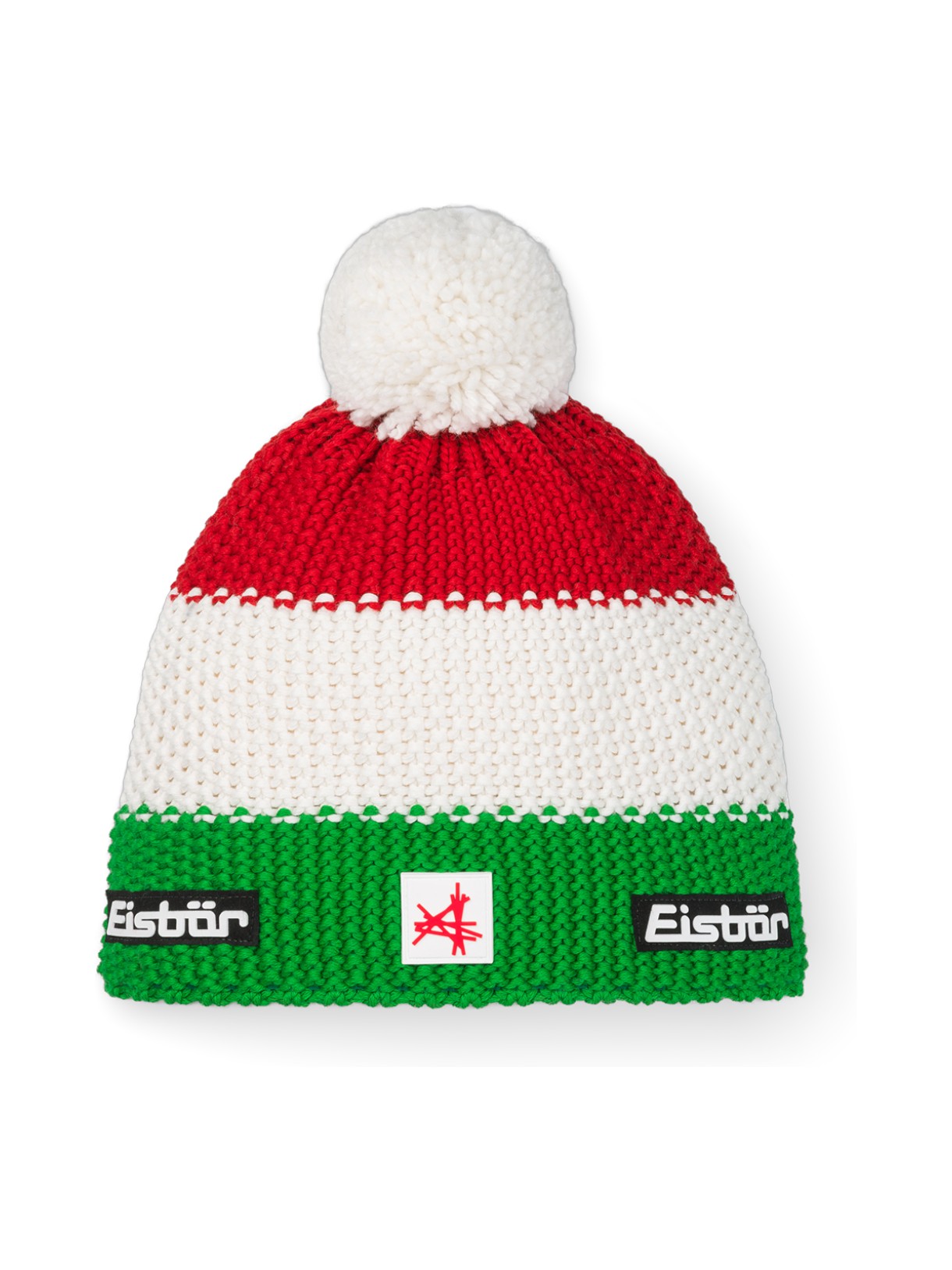 Star Pompon Fleece Mütze mit Ski Austria Print 1