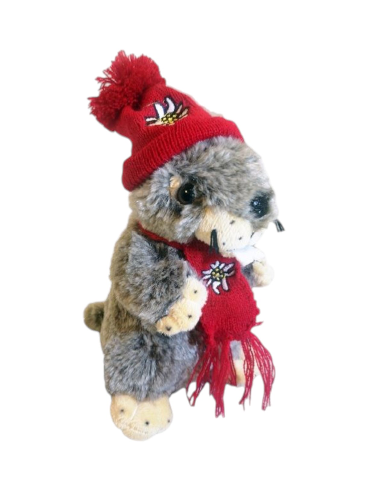 Plüsch Murmeltier mit Schal und Mütze 20 cm 1