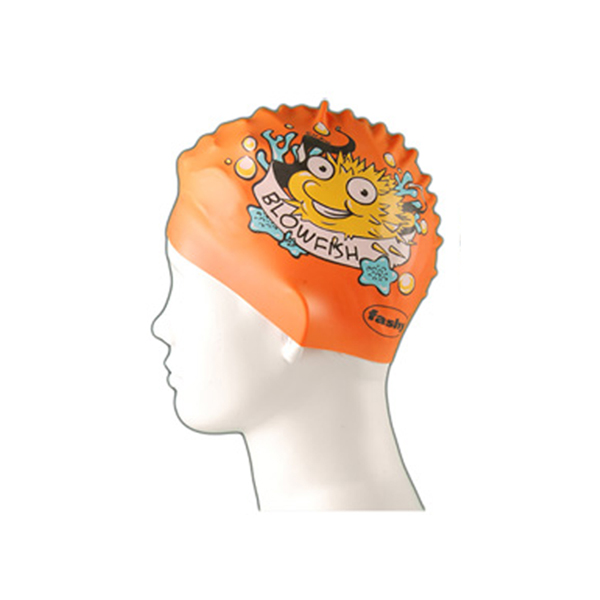 Kinder Silikon Badehaube orange 1