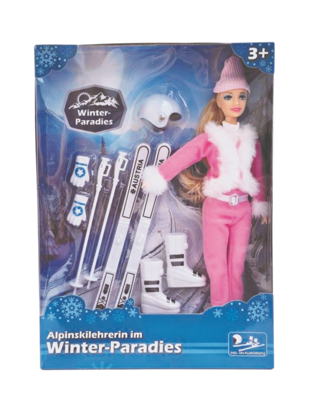 Alpin Skilehrerin im Winter Paradies Kinder Puppenset 1