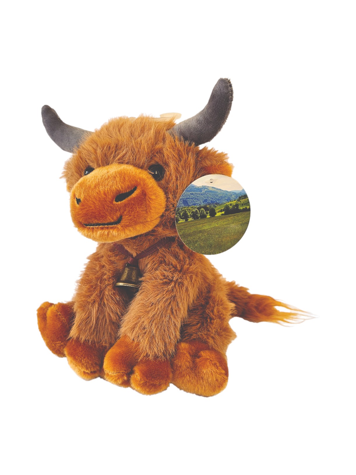 Hochland Rind mit Hörnern und Glocke Kinder Plüschtier 1
