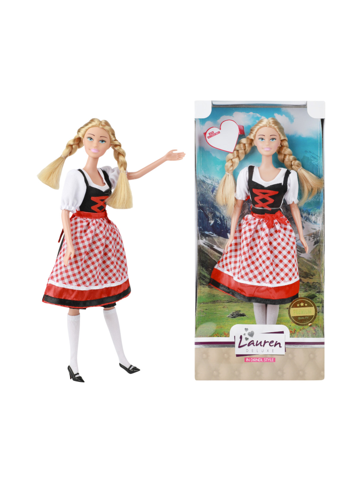 Lauren Puppe im Trachten Dirndl Kinder S 1