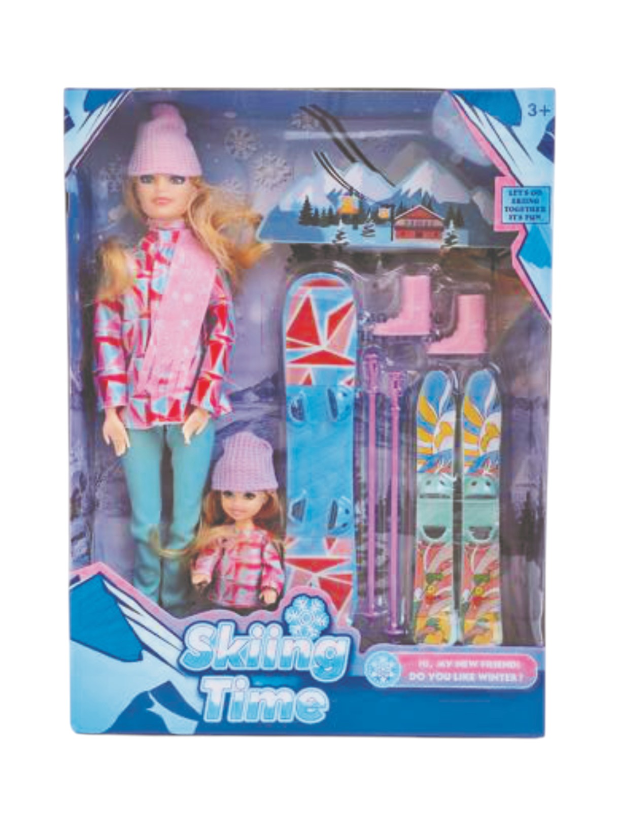 Winter Kinder Puppenset Skiing Time mit Zubehör 1