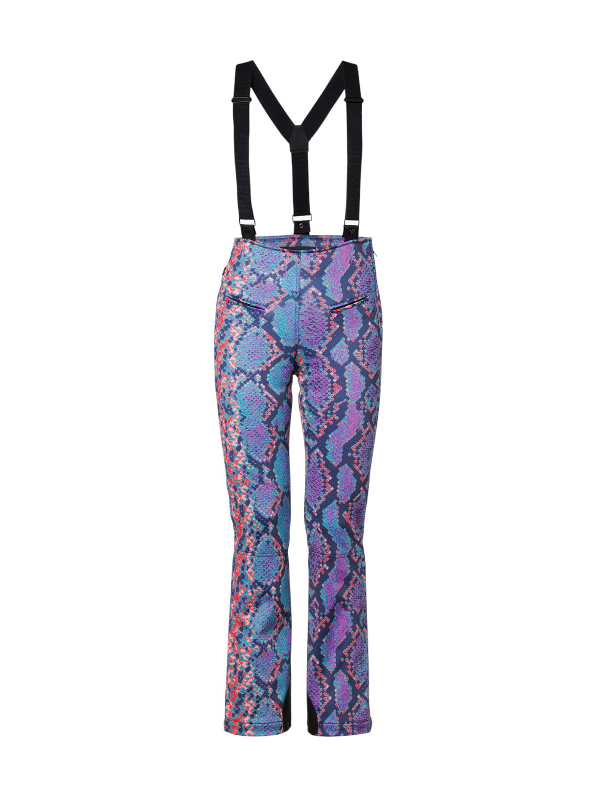 Elena Damen Skihose mit Snake Print und abnehmbaren Hosenträgern 1
