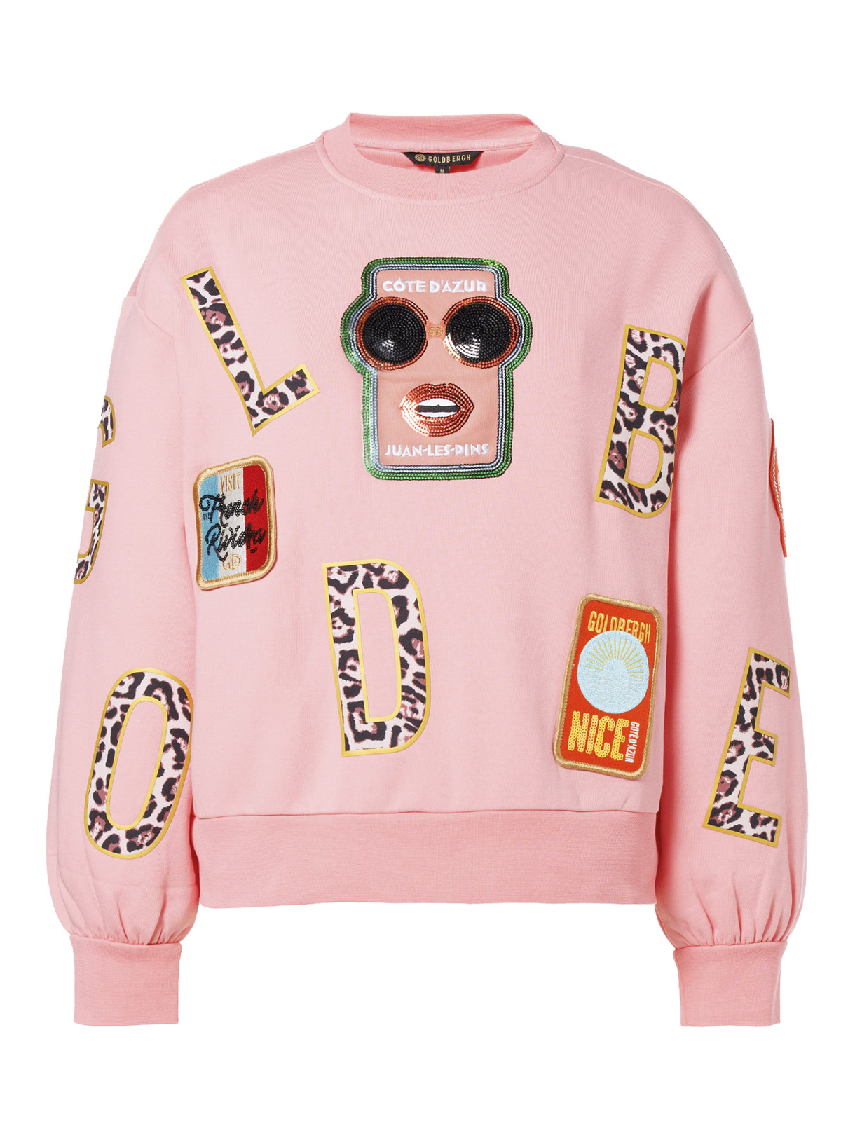 Piscine Damen Sweater mit Allover- Badges 1