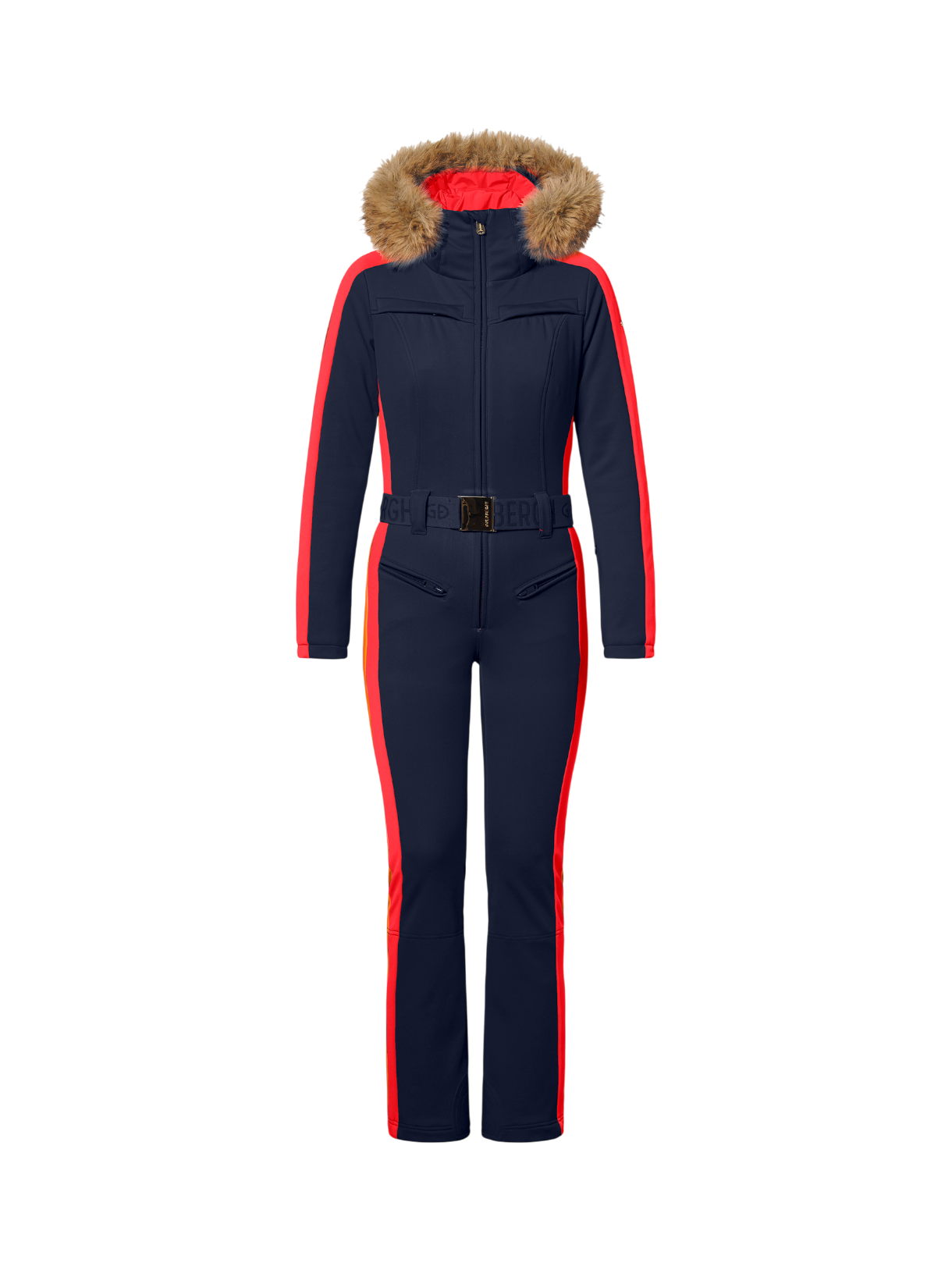 Suvi Softshell Damen Skianzug mit Kapuze und Kunstfellbesatz 1