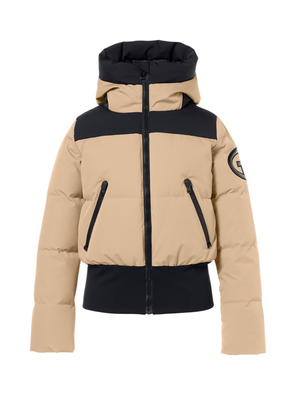 Village Damen Daunen Bomber Skijacke mit Kapuze 1