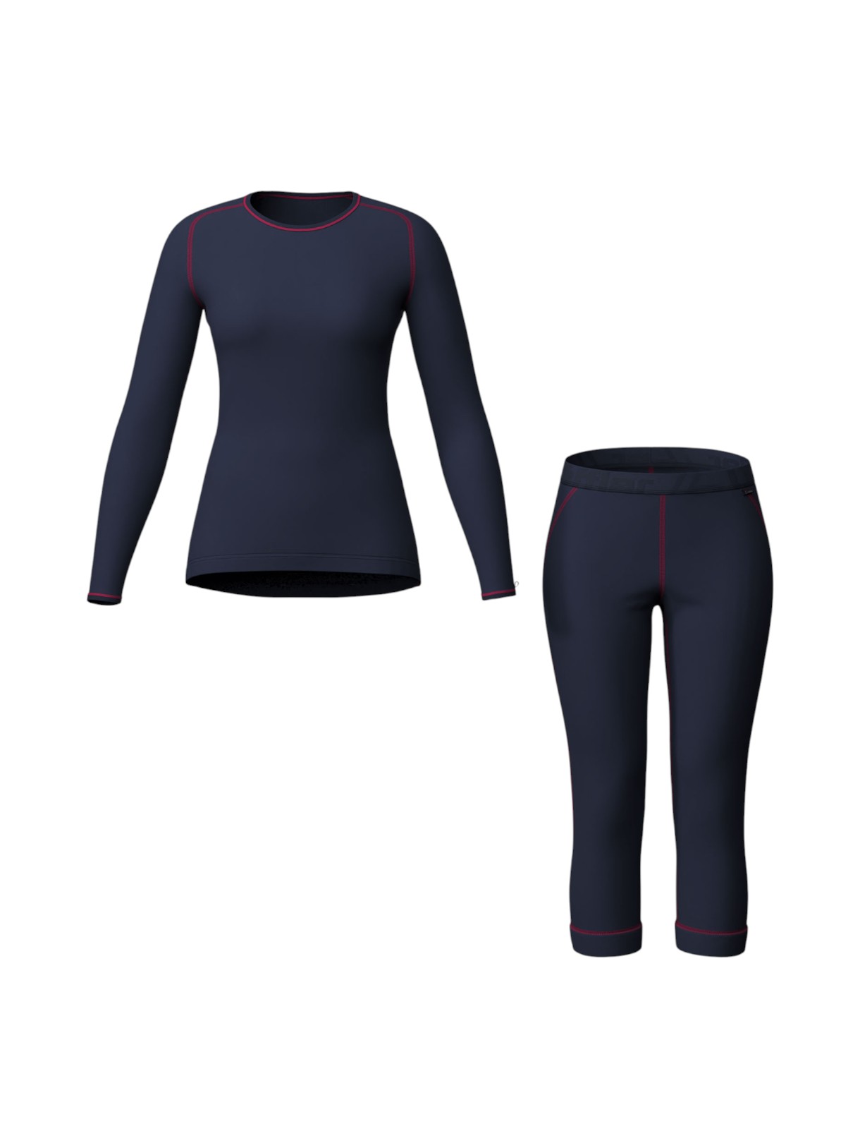 Transtex Warm Damen-Unterwäsche-Set mit 3/4 Pants und Langarmshirt 1