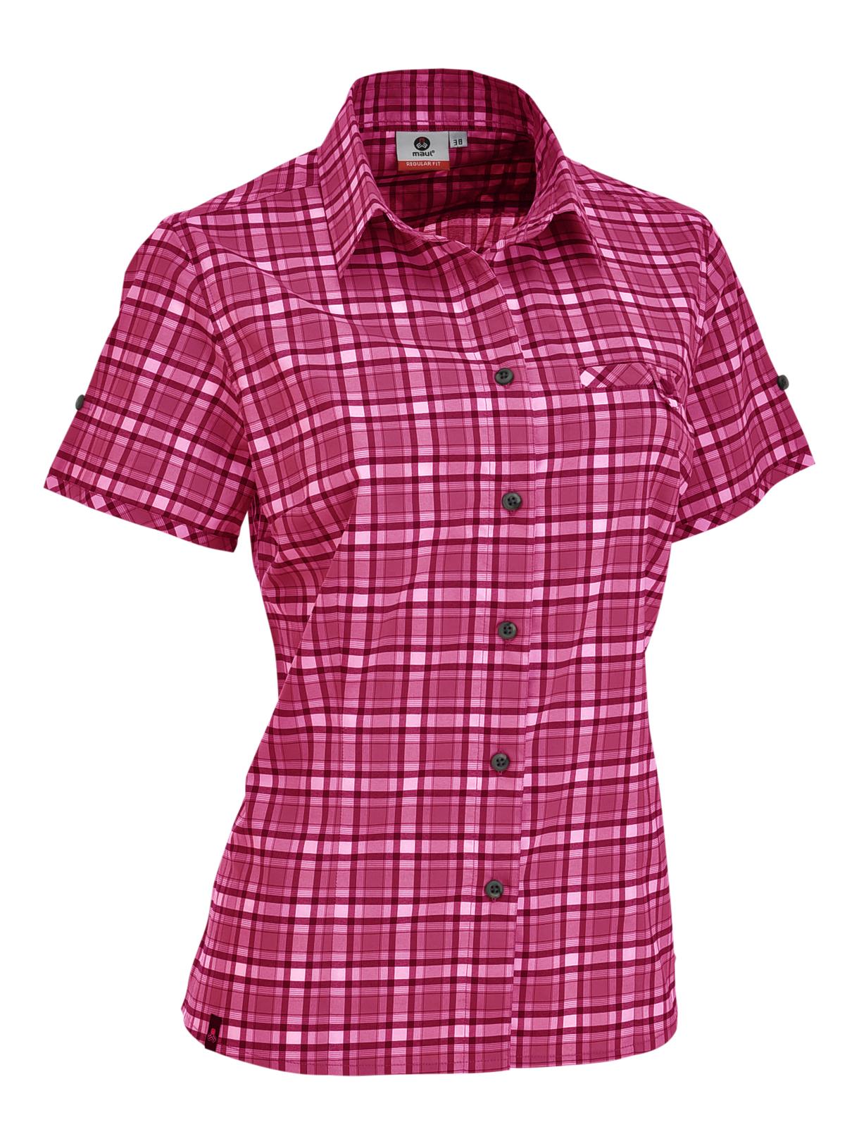 Elbe II Outdoor Damen Kurzarm Bluse kariert 1