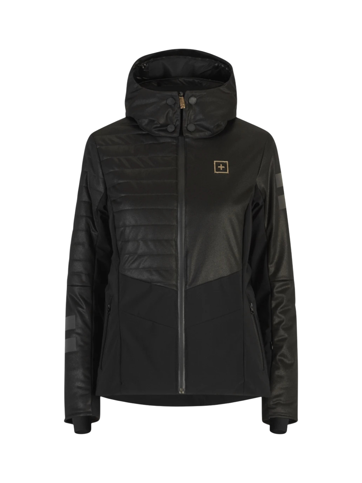 151 Insulated Damen Skijacke mit Swarovski-Kristallen und abnehmbarer Kapuze 1
