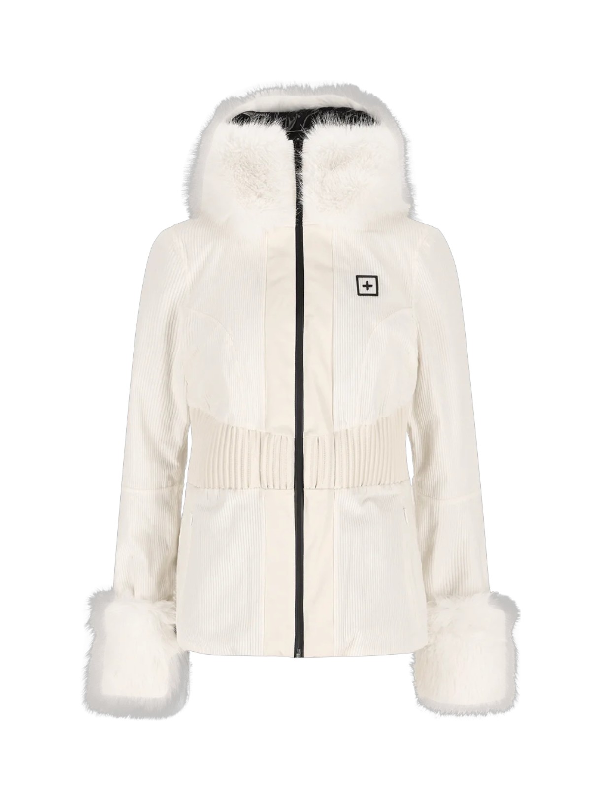 171 Insulated Damen Skijacke Kapuze mit Kunstfell Details 1