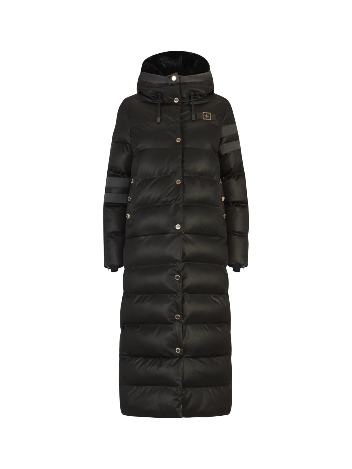 211 Damen Winter Mantel zur Jacke wandelbar mit Swarovski-Kristallen und Kapuze 1