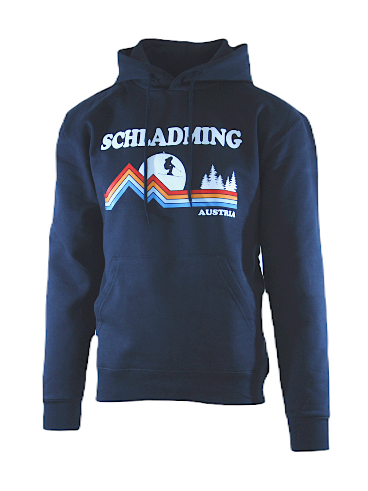 Funky Ski Mountain Austria Uni Kapuzenpullover blau 1