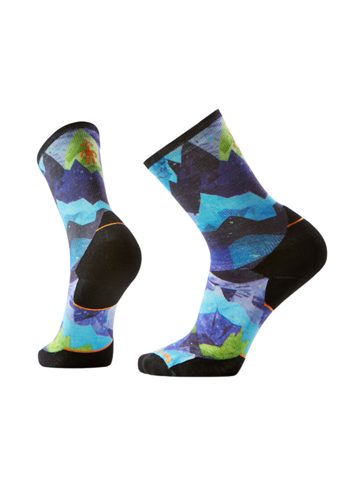 Trailrunning Socken Targeted Cushion mit Summit Sector Print aus Merinowolle 1