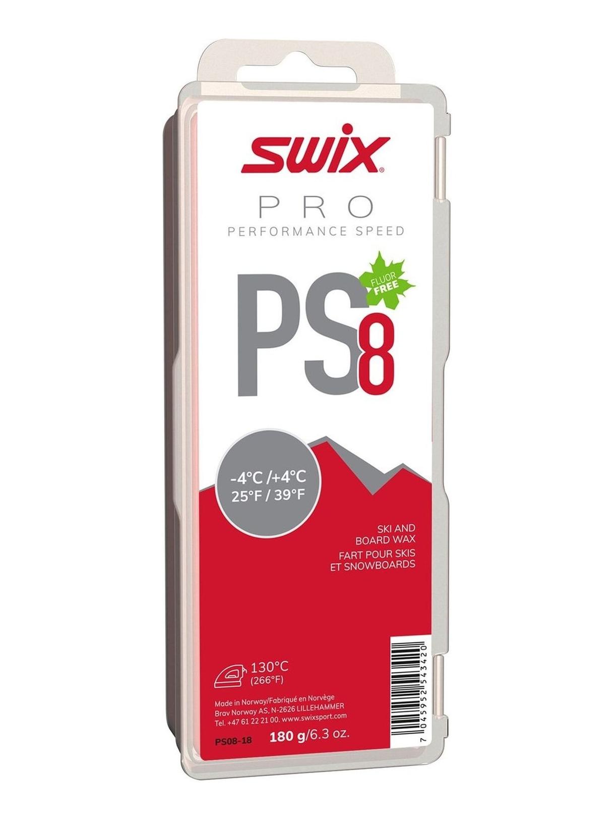 PS8 Red, -4°C/+4°C, 180g Skiwachs 1