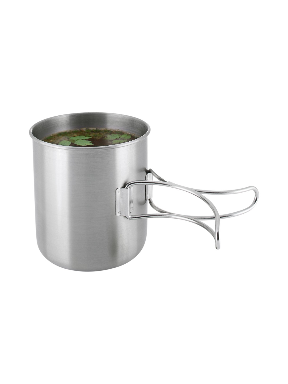 Handle Mug 600 Edelstahl Trinkbecher mit Klappgriffen 1