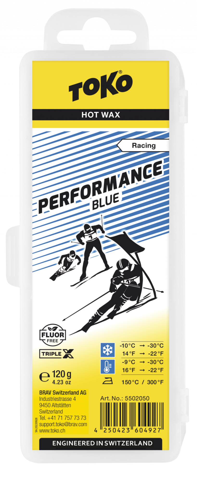 Performance blue 120g -10° bis -30° Hot Wax Skiwachs 1
