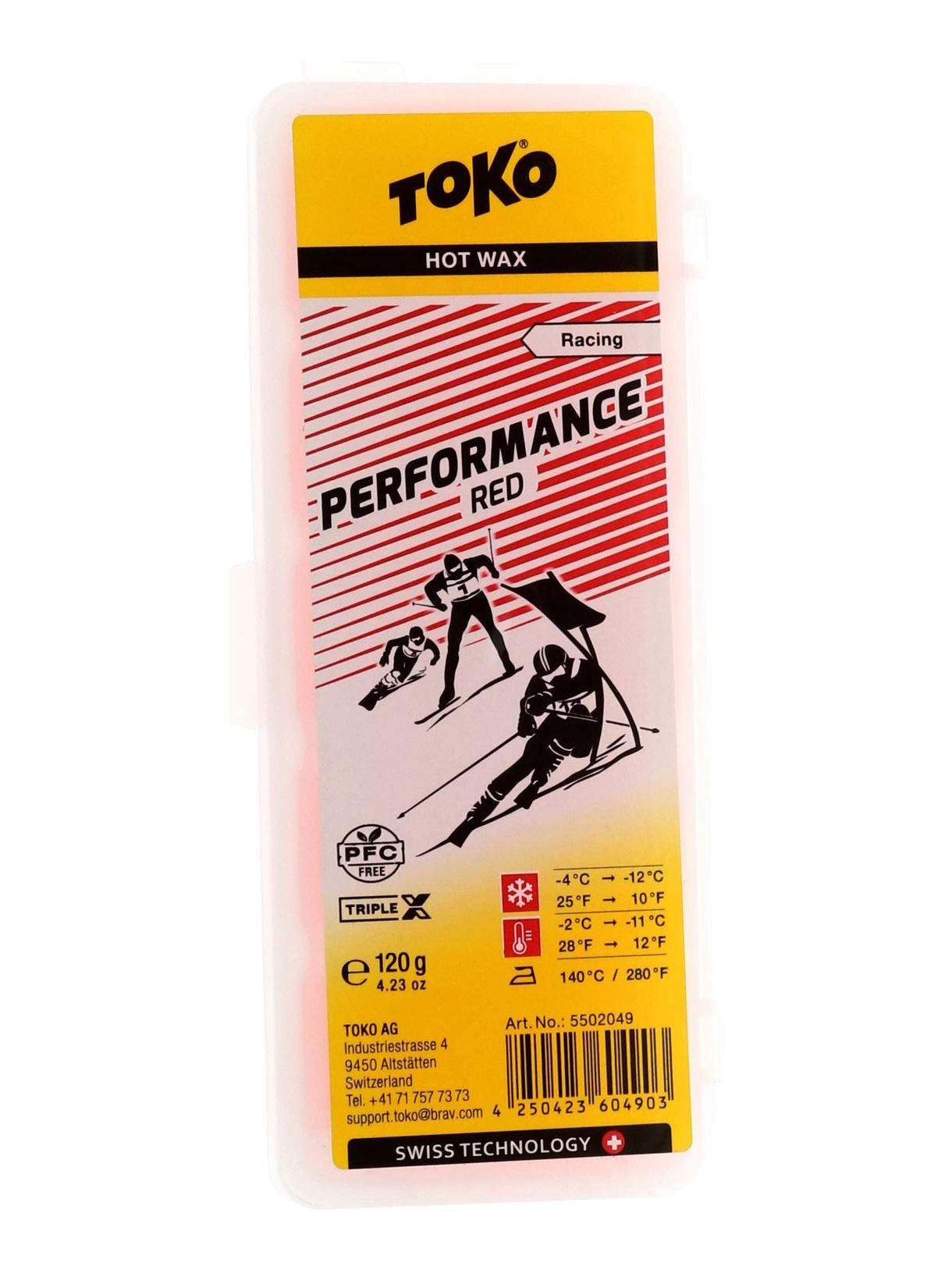 Performance red 120 g -4/-12 °C Hot Wax Skiwachs 1