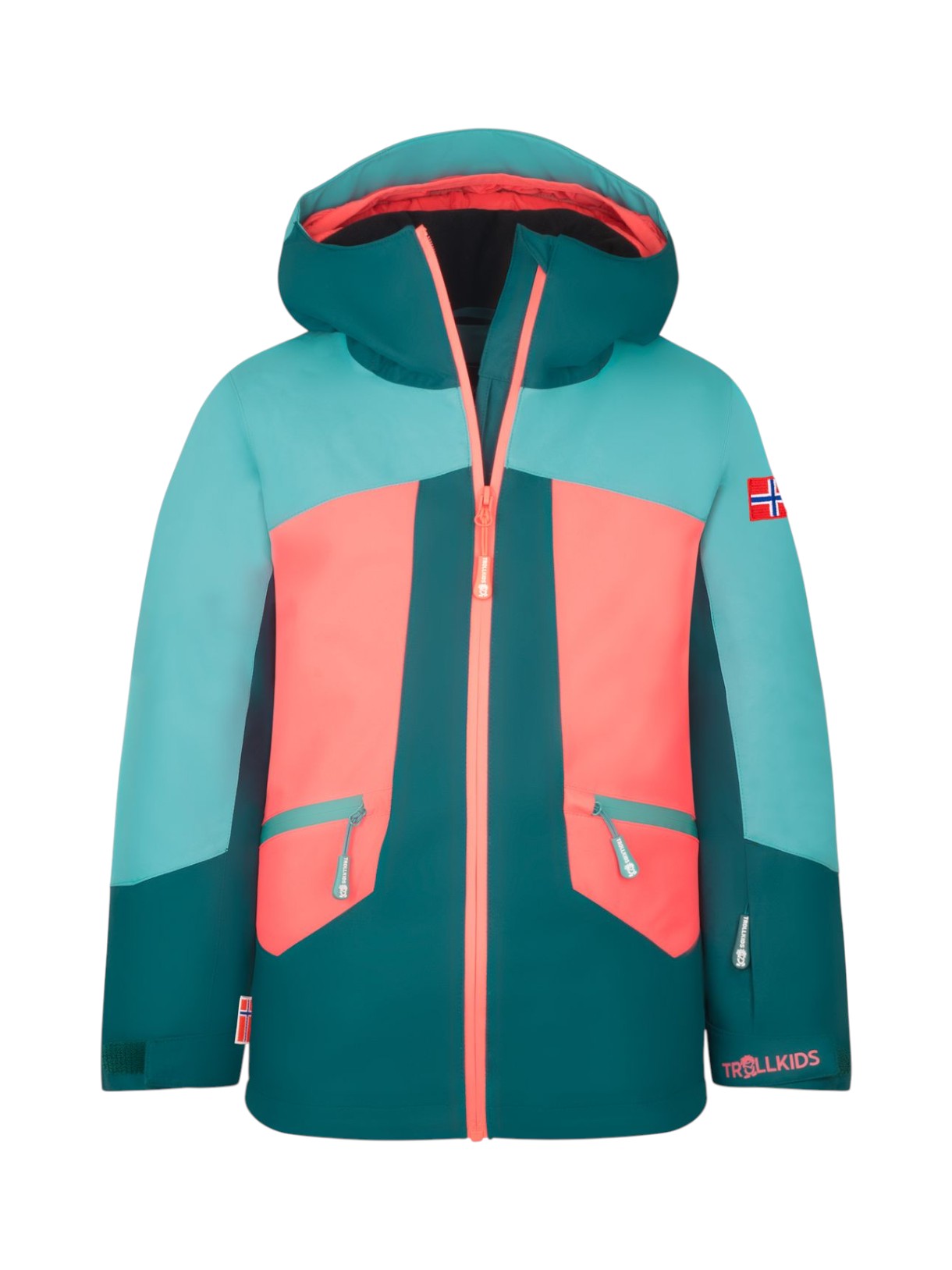 Girls Rauland wasserdichte Mädchen Skijacke mit Kapuze 1