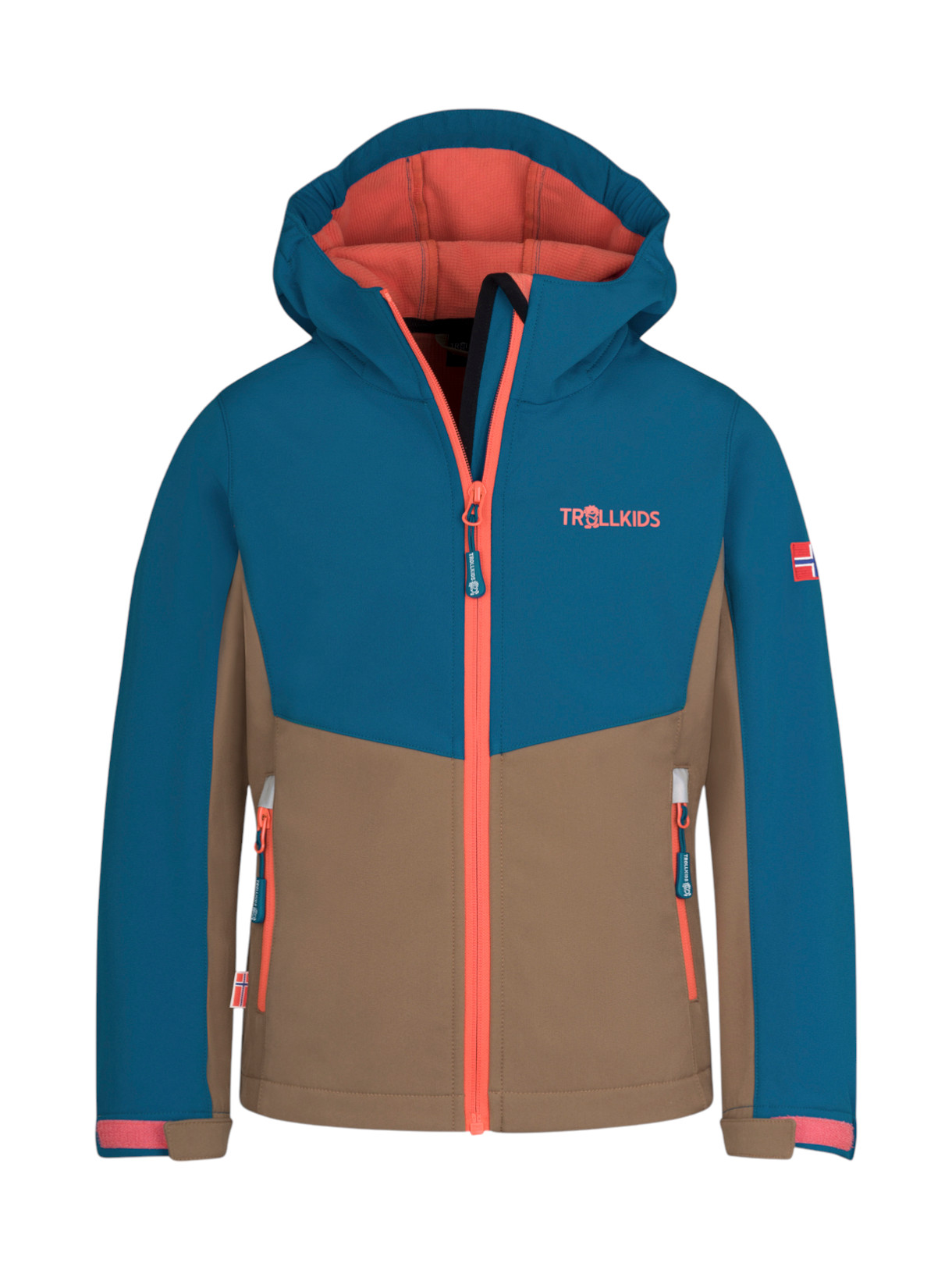 Kristiansand Kinder Softshell Jacke mit Kapuze 1