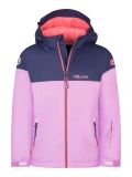 light violet/deep violet/coral pink