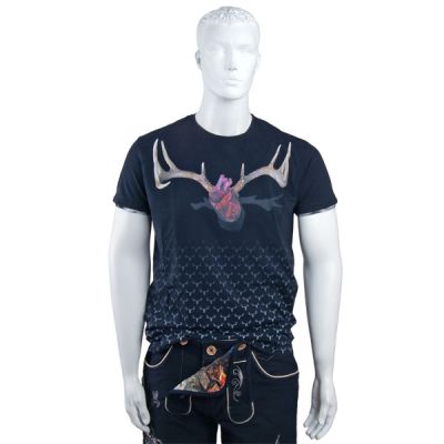 ANDRÉ ZECHMANN Geweih Heart Herren T-Shirt 