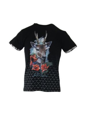 Poppy Kurzarm Herren T-Shirt schwarz 